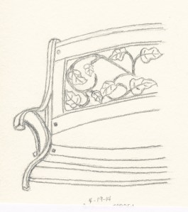 Bench at  Close Memorial Park